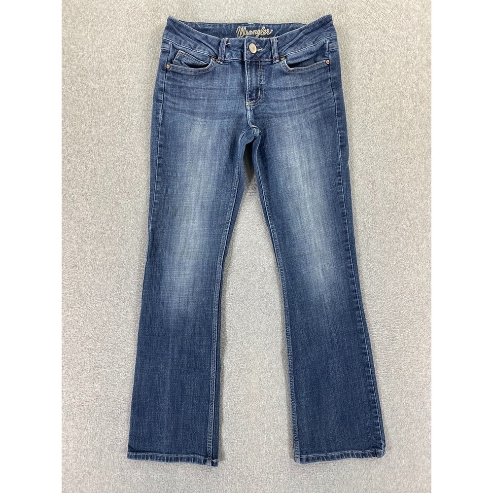 Wrangler Boot Cut Jeans Womens‎ 5x34 Dark Wash Blue Denim Western Style Cowgirl